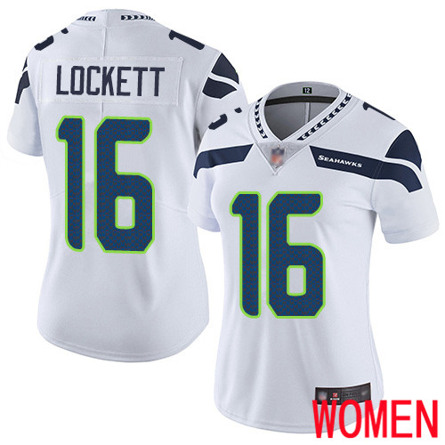 Seattle Seahawks Limited White Women Tyler Lockett Road Jersey NFL Football 16 Vapor Untouchable